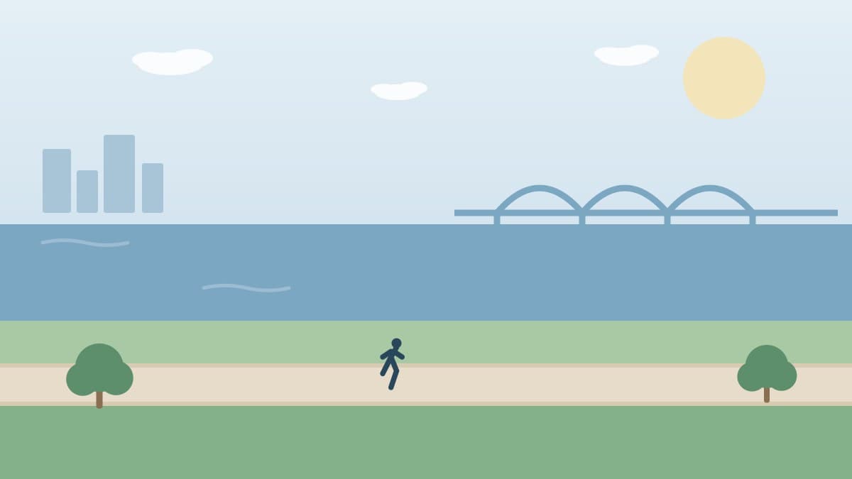 Arakawa River Embankment running course