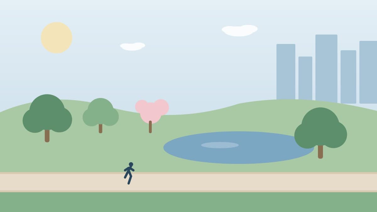 Shinjuku Gyoen Garden Run running course